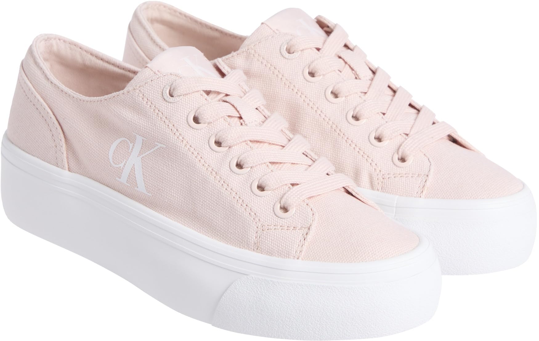 Calvin Klein CK Jeans Women Vulc Flatform Low CV MG YW0YW01763 Low Top, Pink, 7.5 UK