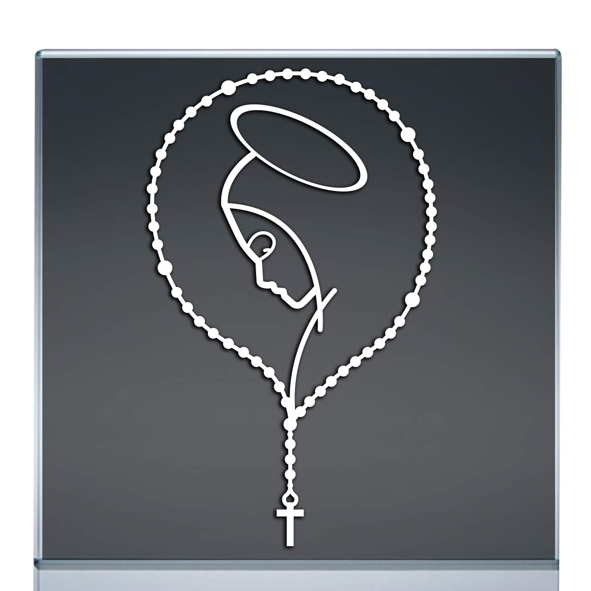 Rosary Sticker Decal Virgin Mary Guadalupe