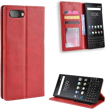 Case for BlackBerry KEY2 Case Cover,Case for BlackBerry KEY2 BBE100-1 BBF100-2 BBE100-4 BBE100-5 BBF100-6 Case PU Leather flip Cover Red