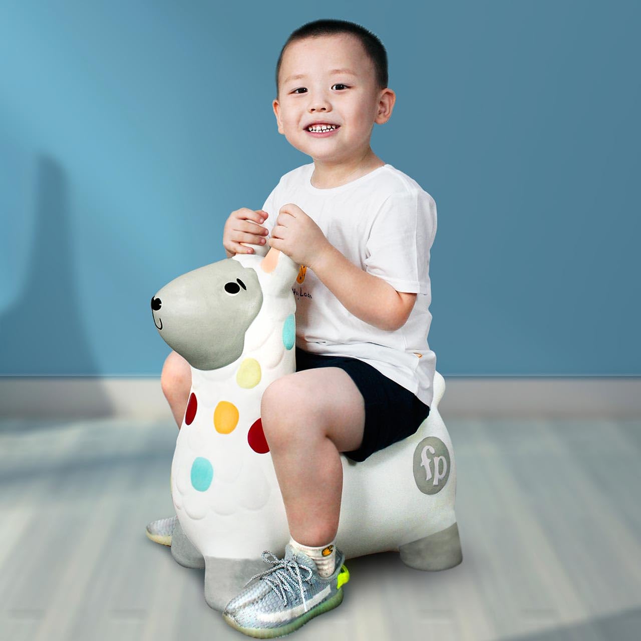 Fisher Price - Llama Saltaria Hinchable - con Agarre para Mayor Seguridad - Incluye hinchador (Deqube 920D00162)