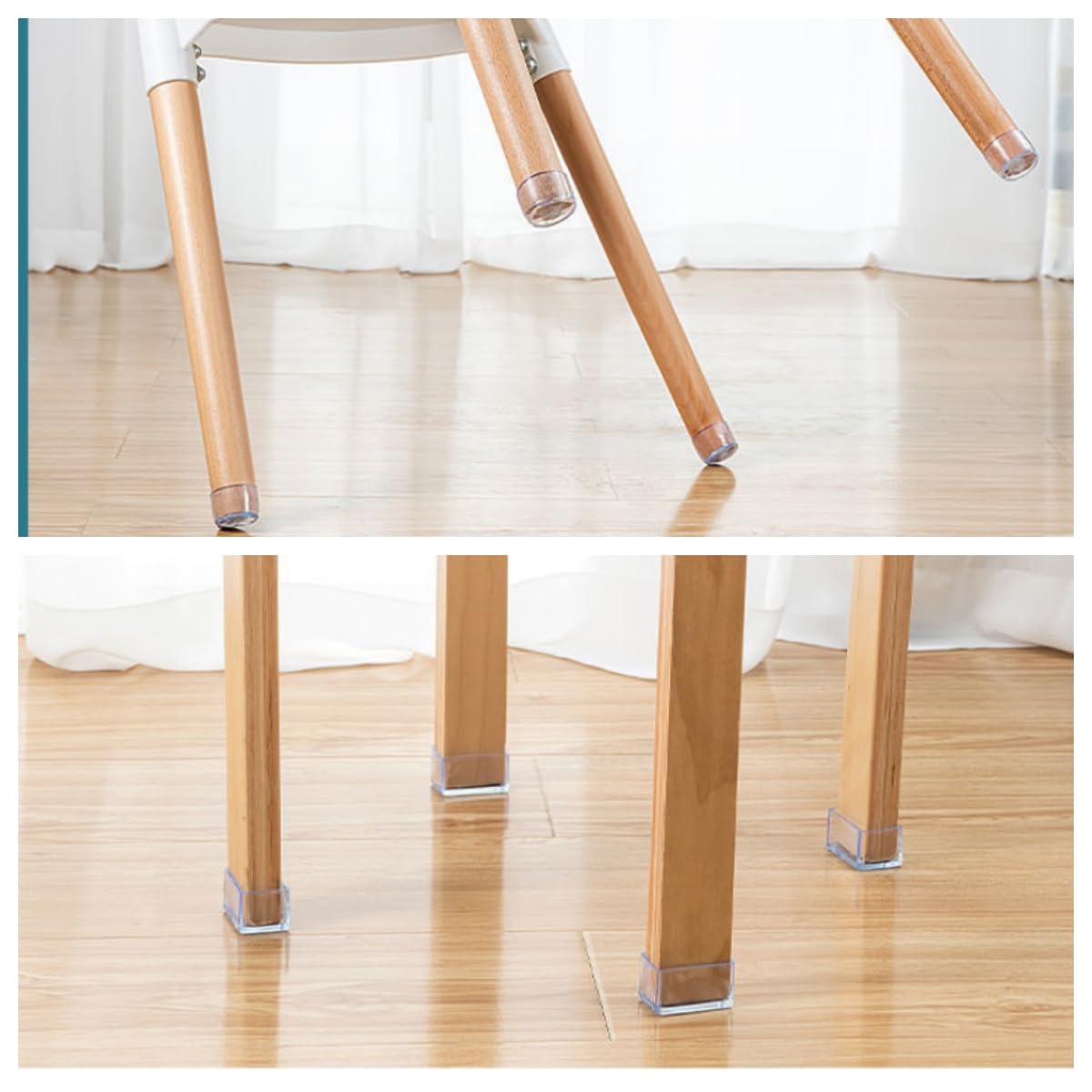 16 Pièces Protection Pied De Chaise Embouts De Chaise En Silicone Avec Feutre Transparent Protege Pieds De Chaise Sols En Bois Dur Carrelage 98963122