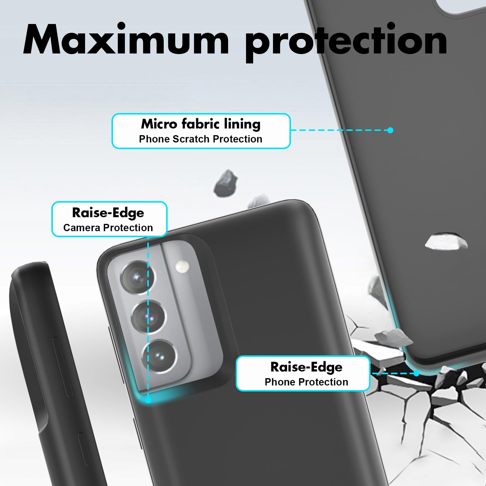 Etui na baterie do Samsung Galaxy S21 czarne