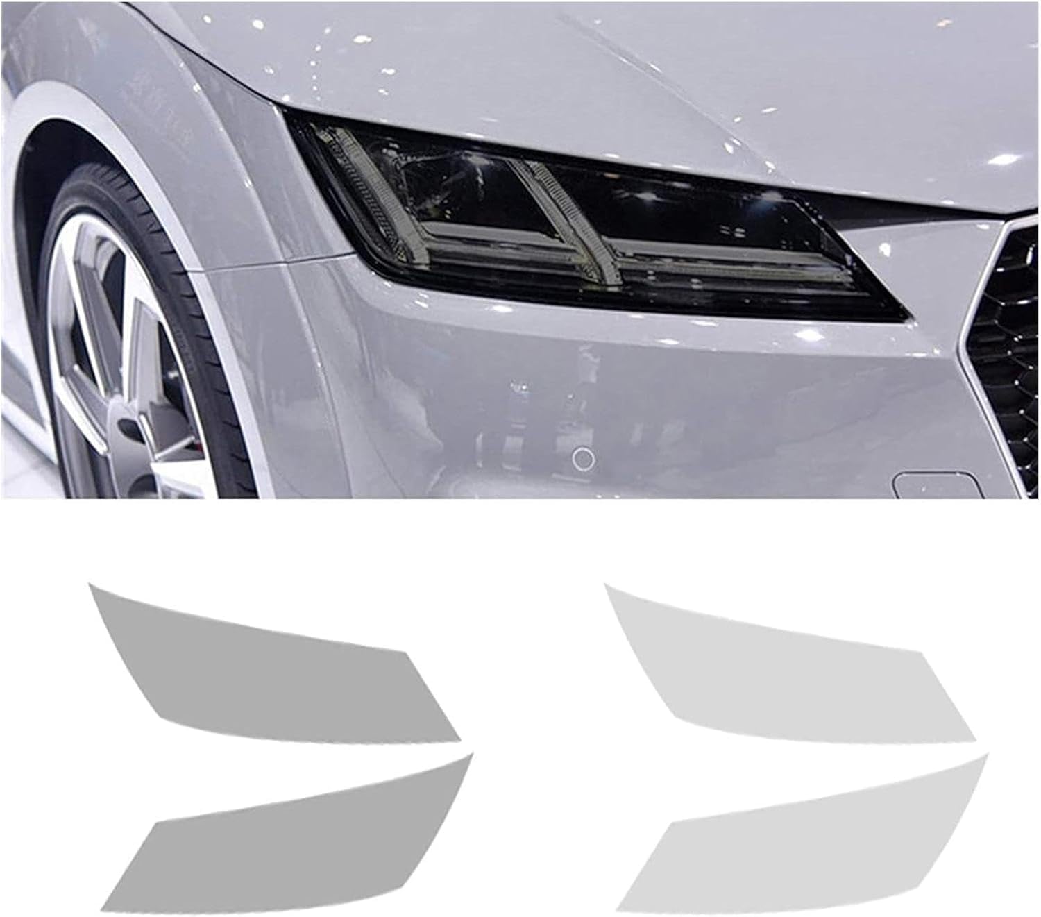 SamLng Car Front Light Film for TTRS 2015-2021 Precut Headlight Protective Film Car Front Headlamp Protection Film car Lights Film Headlight Anti-Scratch Non-Yellowing Protective Film