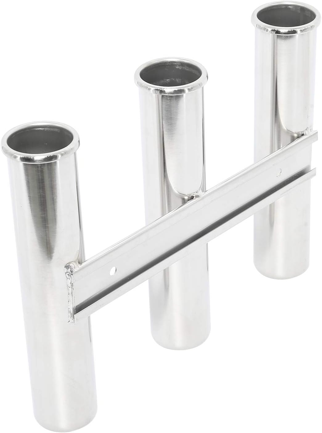 DasMarine 2 Pack 316 Stainless Steel Wall Side Mounted Rod Holder 3 Rod Rack Fishing Rod Pod for Marine Yacht RV