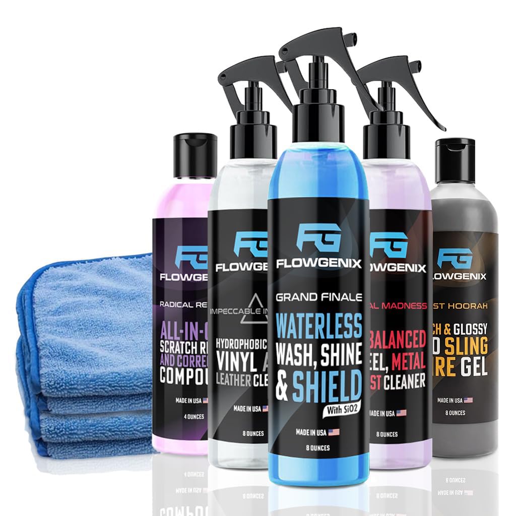 Grand Slam 5-Pack - Waterless Car Wash Detailing Spray, Car Kit
