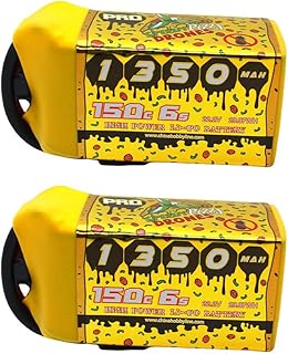 CNHL Speedy Pizza 1350mAh 6S Lipo Battery 22.2V 150C with XT60 Plug for FPV Racing Rc Quadcopter Helicopter Airplane (2 Packs)