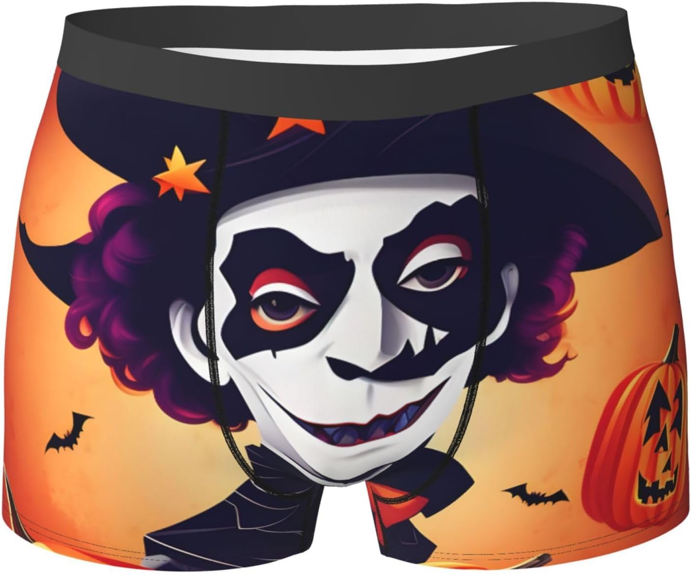 Happy Halloween Print Men'S Boxer Briefs Soft Breathable Polyester Fabric With Comfortable