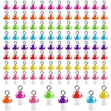 96 Pieces Mushroom Pendant Charms Colorful Mushroom Resin Charms Jewelry Making DIY Pendant Ornament