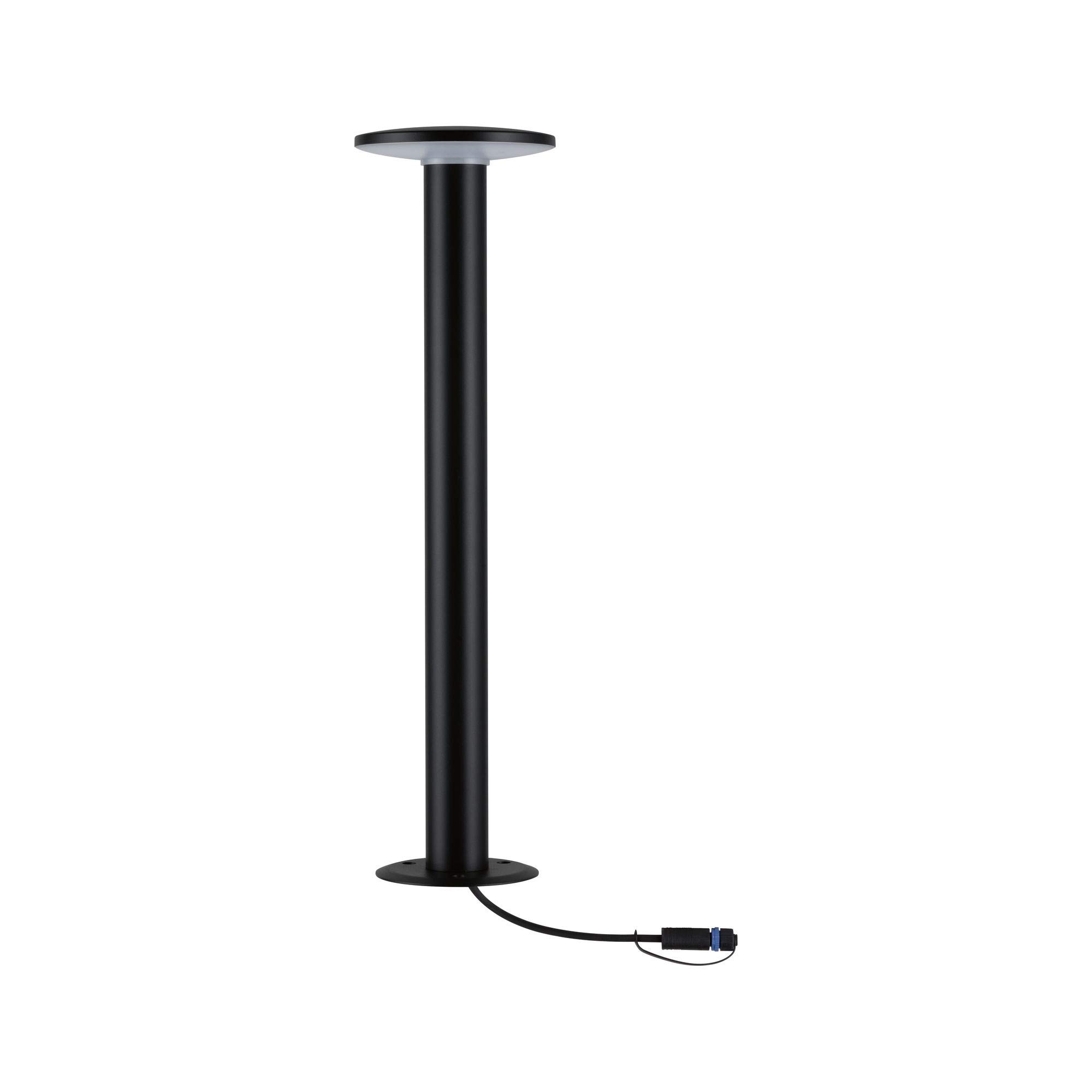 Paulmann 94312 Plug & Shine LED Außenleuchte Poller Plate incl. 1x6,1 Watt dimmbar IP44 Spritzwasserschutz Anthrazit Gartenlicht Kunststoff 3000 K