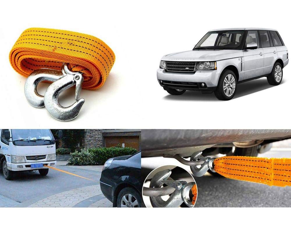 Auto Pearl Car Auto Towing Tow Cable Rope 3 Ton 2.65Mtr for Land Range Rover Sport