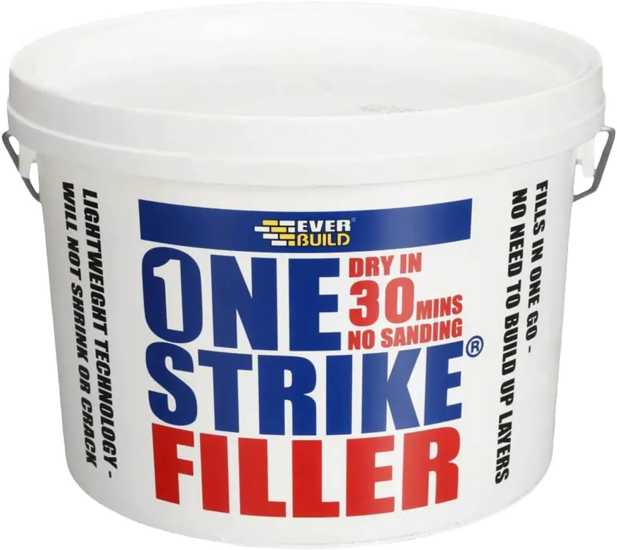 Everbuild ONE2 One Strike Multi-Purpose Ready-to-Use Filler, White, 2.5 Litre