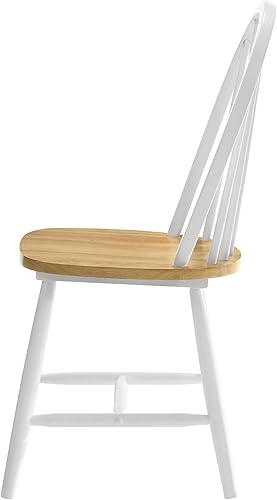 Miniatura 7 de Coaster Hesperia Windsor - Sillas laterales de comedor color marrón natural y blanco juego de 4