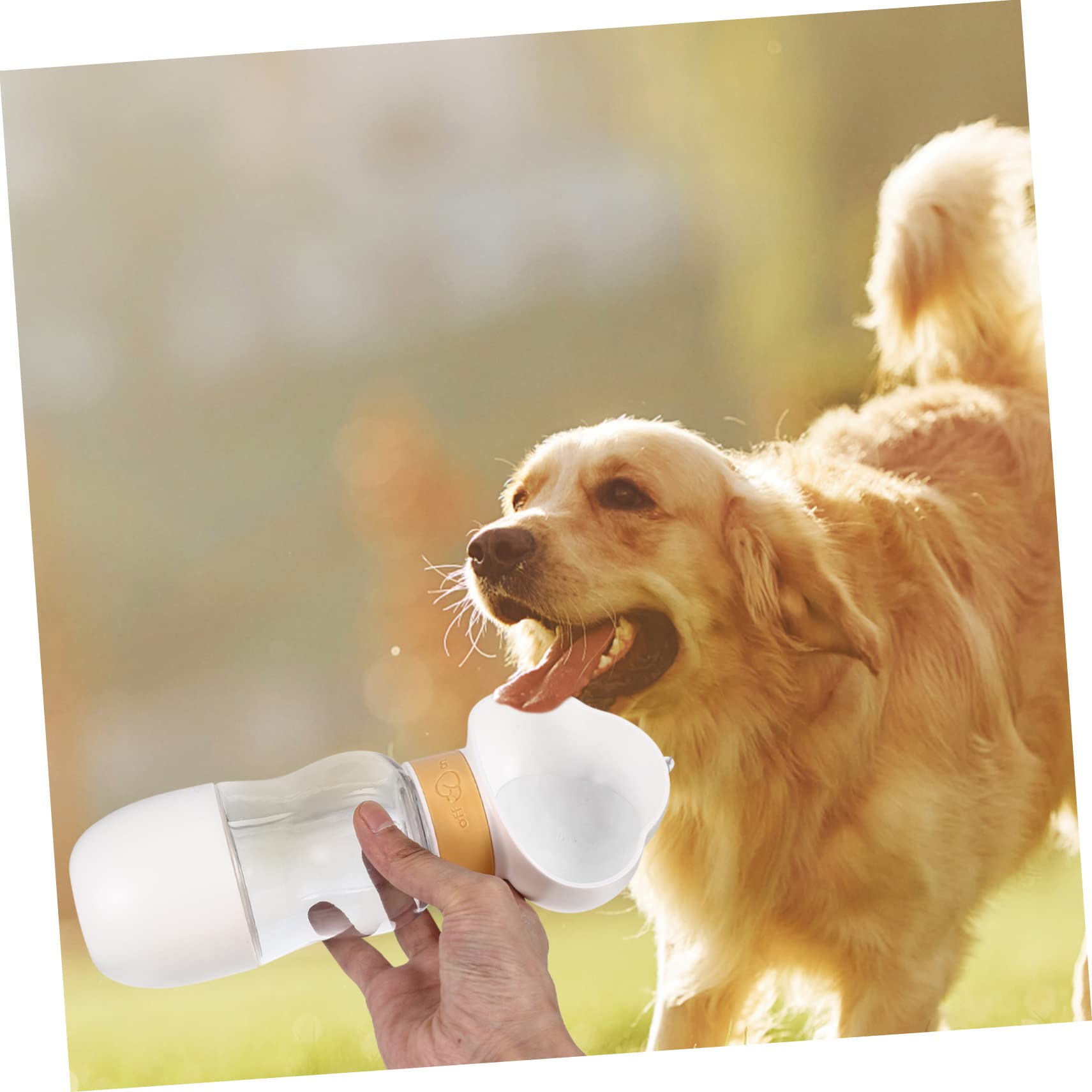 Mikikit Dog Bottle Pets Water Dispenser for Dogs Portable Water Bottles Travel Water Bottle Dog Water Container Outdoor Insulated Pet Water Dispenser Convenient Water Dispenser Pp White