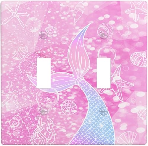 Miniatura 51 de Placas de pared para receptáculo de dispositivo dúplex de 1 banda, cubiertas de toma de corriente azul retro onduladas, cubiertas decorativas para