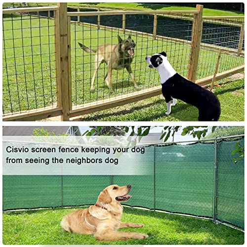 Cisvio 4Ft X25Ft Privacy Screen Fence 90% Blockage Heavy Duty Protective Covering Mesh Fencing For Outdoor Patio Lawn Garden Balcony Dark Green #TOP1