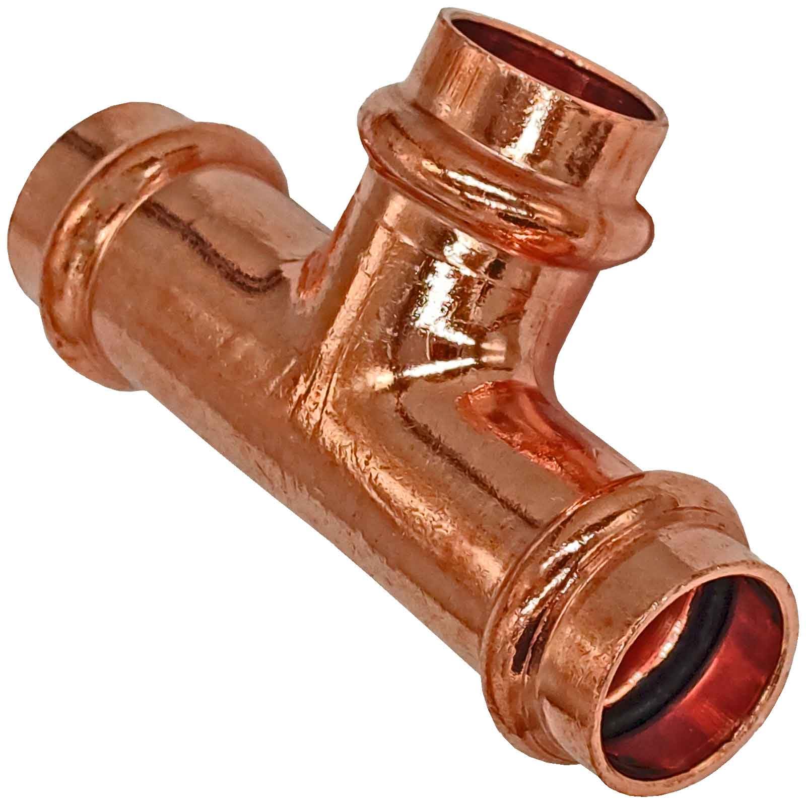 Produktbild von MegaHaustechnik Lötmuffe 15x15 – Kupferfitting Mit Anschlag, Für Trinkwasser, 15 Mm Lötende, Typ 5270