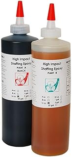 Hireko 24-Hour High-Strength Golf Club Shaft Epoxy, (32-Ounce Kit), Dries Black, for All Steel & Graphite Golf Club Shafts, Extensions, Ferrules, Drivers, Irons, Wedges, Putters, Golf Head Materials