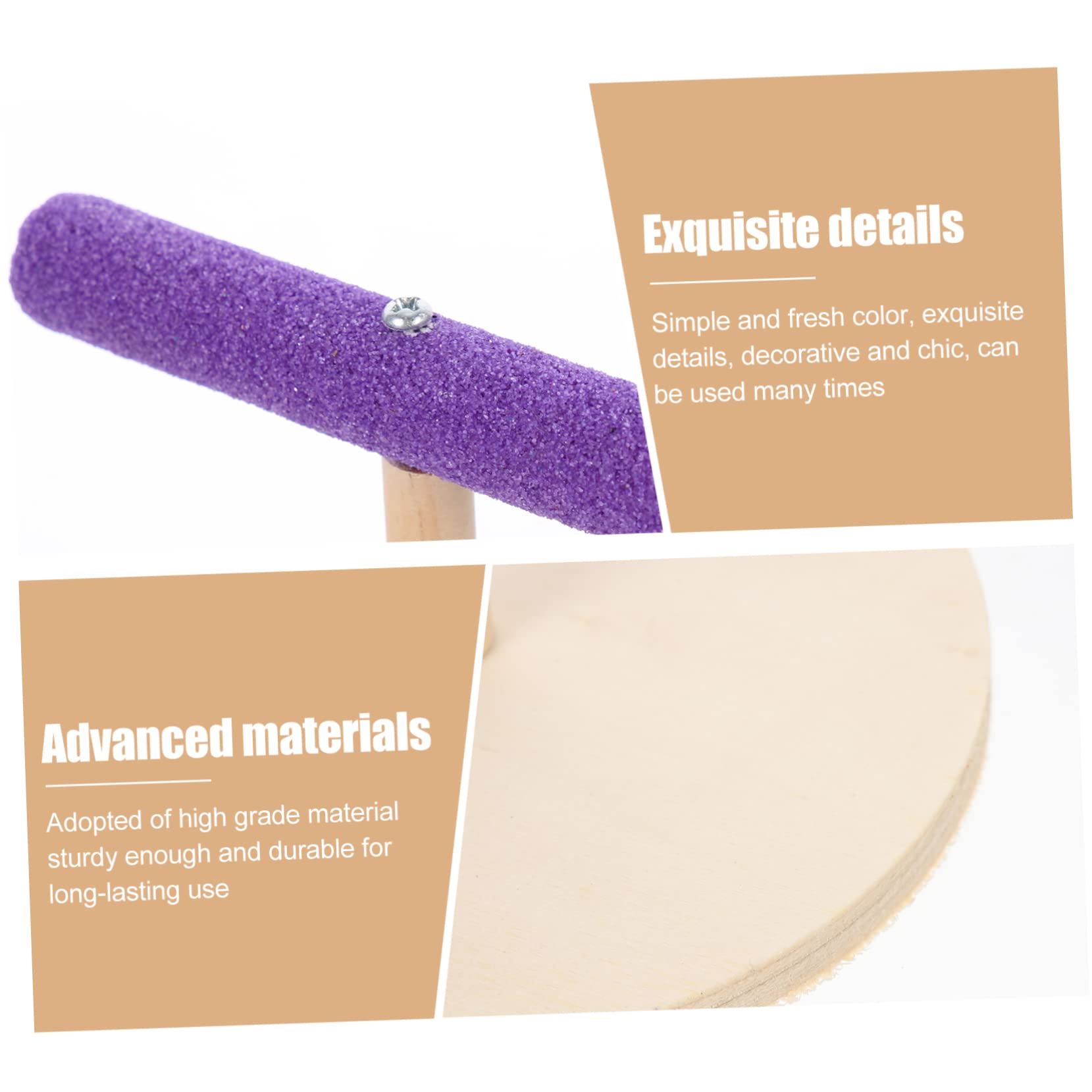 POPETPOP 5piezas Percha De Madera para Periquitos y Aves Pequeñas Juguete Interactivo De Oficina Diseño Seguro y Creativo para Aves Estilo Chic y Decorativo para Crear Cálidos
