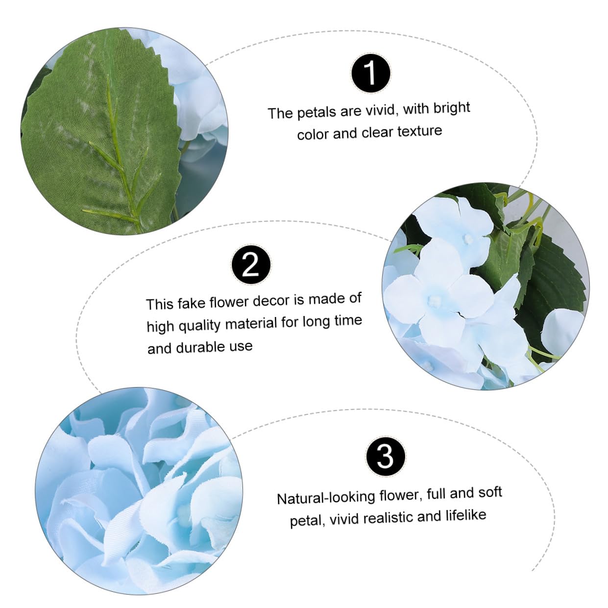 Cabilock 3piezas Adorno Floral Artificial De Hortensia Simulada para Decoración De Bodas y Hogar Flor De Diseño Elegante para Centros De Mesa y Eventos Festivos