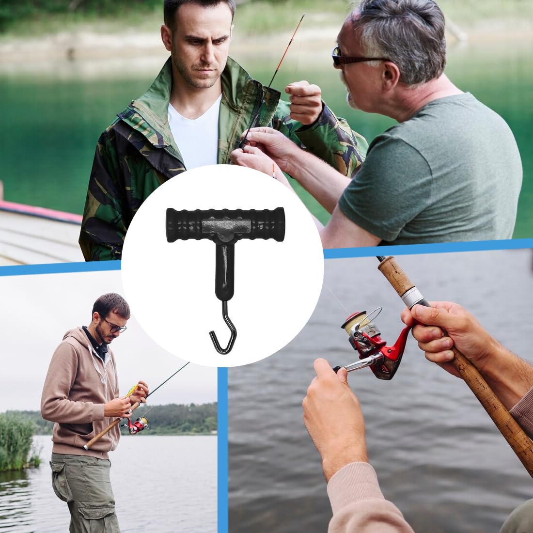 3 piezas Extractor de Nudos de Pesca de Carpa,Probador de Nudos,Tirador de Gancho de Aparejo para Peces de Agua Dulce para Pescar,Ergonomisches Design,HOCHWERTIGE MATERIALIEN