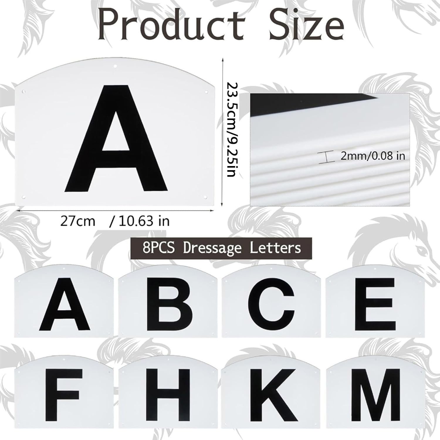 Arenas Dressage Letters for Equestrians Athletes and Event Includes Wall Mount Dressage Arenas Markers Equestrian Training Letters