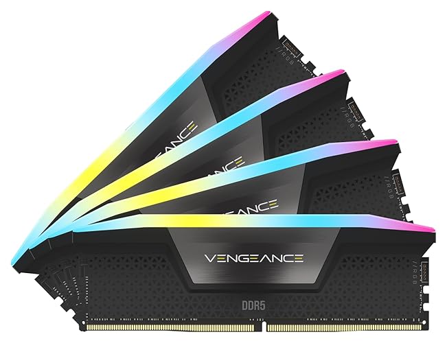 CORSAIR Vengeance RGB DDR5 RAM 128GB (4x32GB) 5600MHz CL40 Intel XMP Mémoire D'ordinateur Compatible iCUE - Noir (CMH128GX5M4B5600C40) - 128GB (4x32GB) - Noir