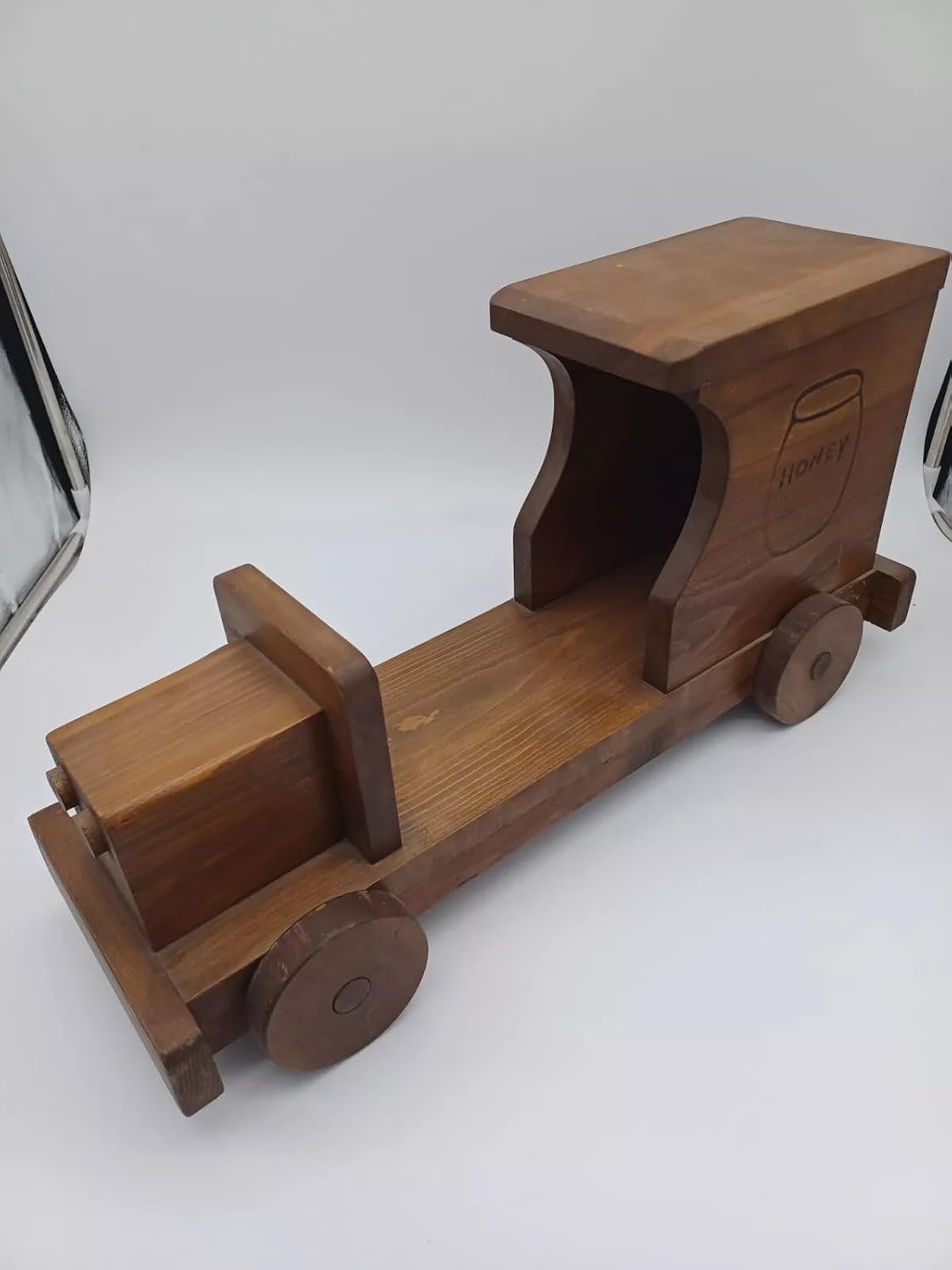 Generic Wooden Honey Truck (Winnie The Poo) style kitchenware, Brown, 225410921107_A152