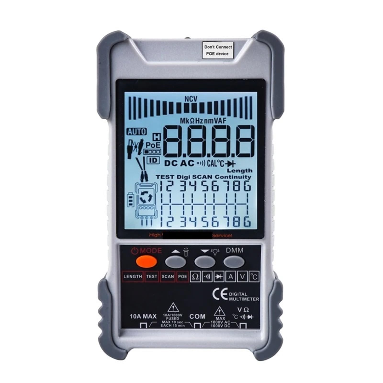 Localizzatore di Cavi, Tester for cavi di rete Display LCD Analogici Ricerca digitale Test POE Tracciamento