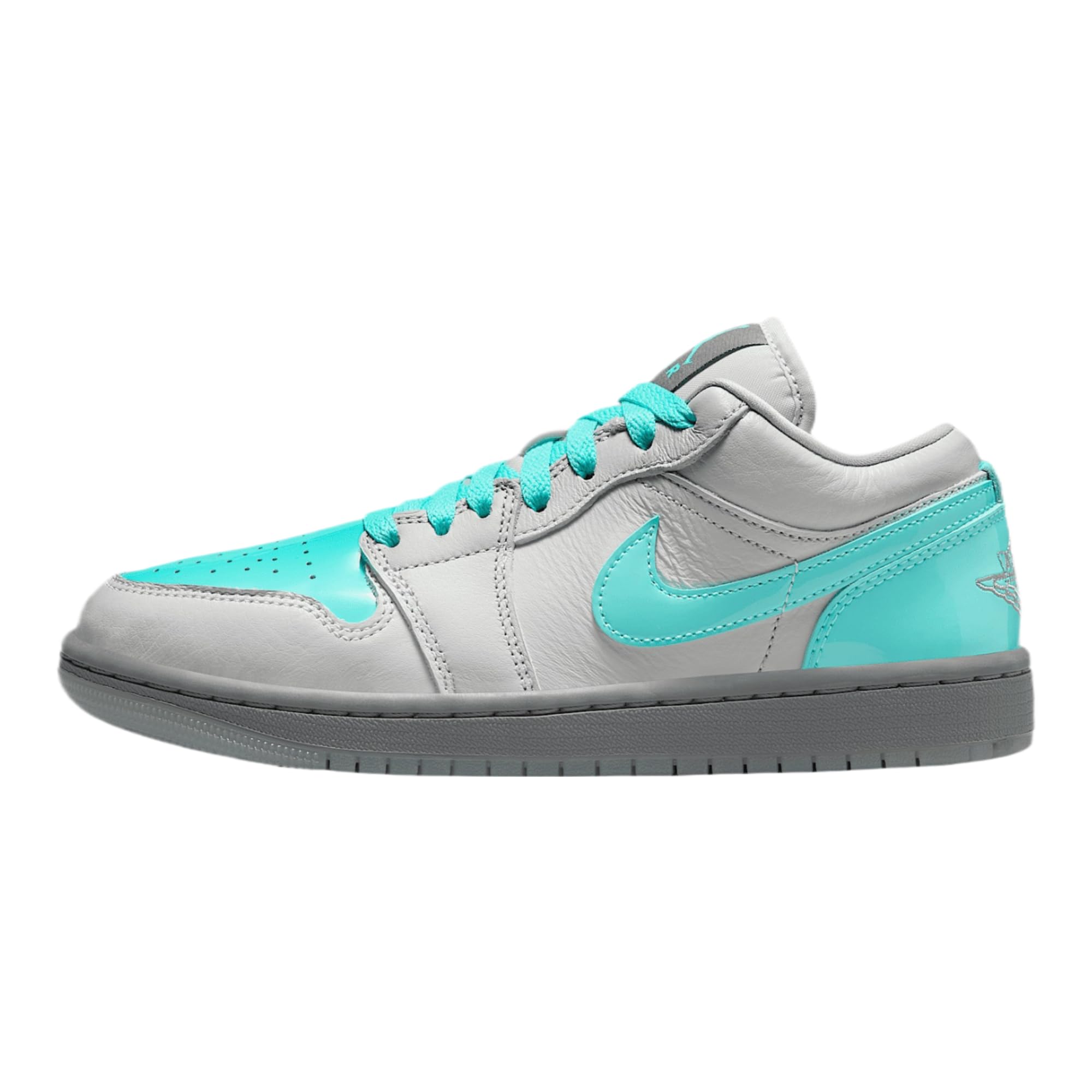 Air Jordan 1 Low SE Women's Shoes (HQ3599-025, Photon Dust/Smoke Grey/Glacier Blue/Aurora Green) Size 10