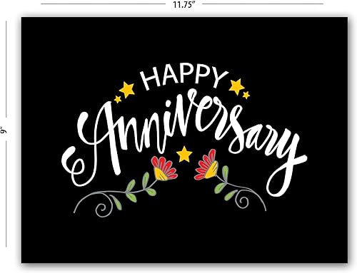 Miniatura 4 de Small World Greetings Tarjeta grande de feliz aniversario del grupo, interior en blanco con sobre, 11.75 x 9 pulgadas, perfecta para familiares,