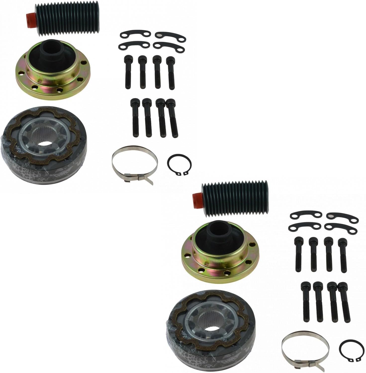 TRQ Rear CV Prop Drive Shaft Joint Rebuild Kit Forward Rearward Compatible with 2007-2017 Jeep Wrangler 2018 Wrangler JK