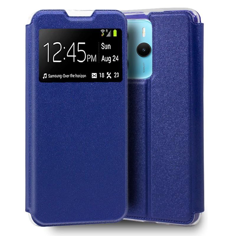Cool Flip Cover Case, Xiaomi Redmi Note 14, Leatherette, Smooth Blue