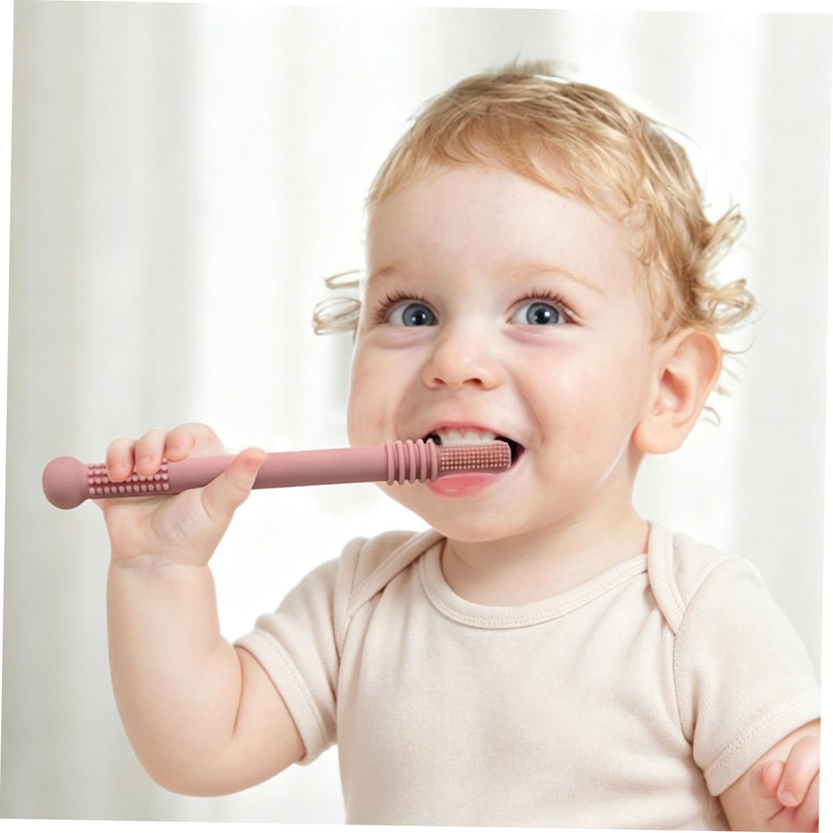 Abaodam Masticatore per Dentizione Ragazzo Ragazza 6 Pezzi in Silicone | Tubi da Dentizione, Sollievo per Gengive, Regalo per Shower e Compleanno