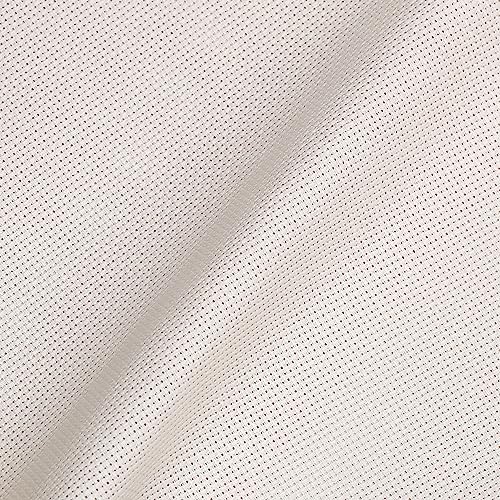 Image of Aida Cloth 14 Count Cross Stitch Fabric,19x28inch (14CT,Light Beige)