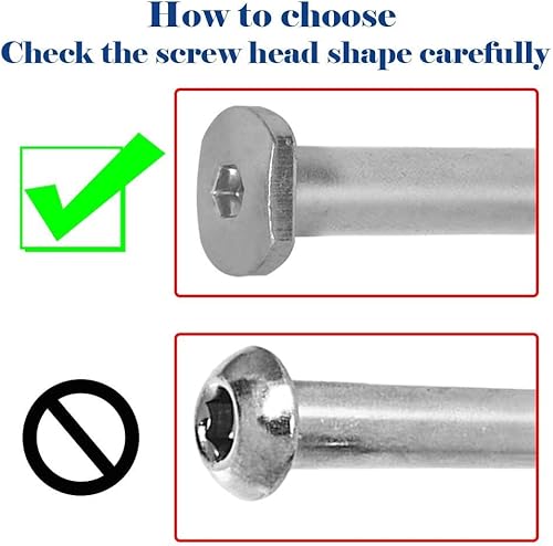 Miniatura 4 de Juego de tornillos M8x47mm de 4.724 in x 1.102 in para plegable Micro Mini de 3 ruedas para niños, scooter, Kickboard Axle, herramienta de
