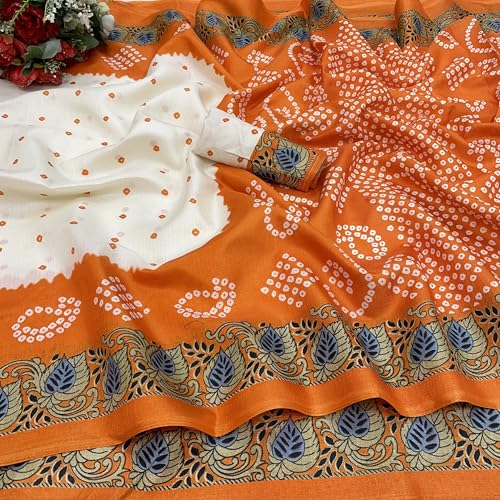 Image of Sidhidata Women's Printed Art Silk Saree With Blouse Piece (Free Size)