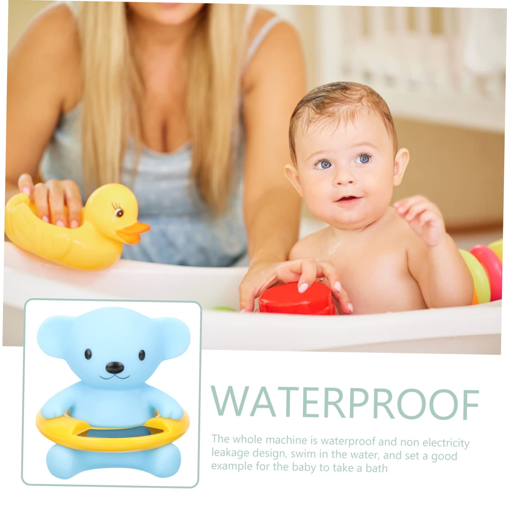 Mipcase 3pezzi Termometro Per Bagnetto e Piscina Monitoraggio Per Ragazza e Ragazza Design Galleggiante Display Lcd Misurazione Precisa Della Temperatura Per La