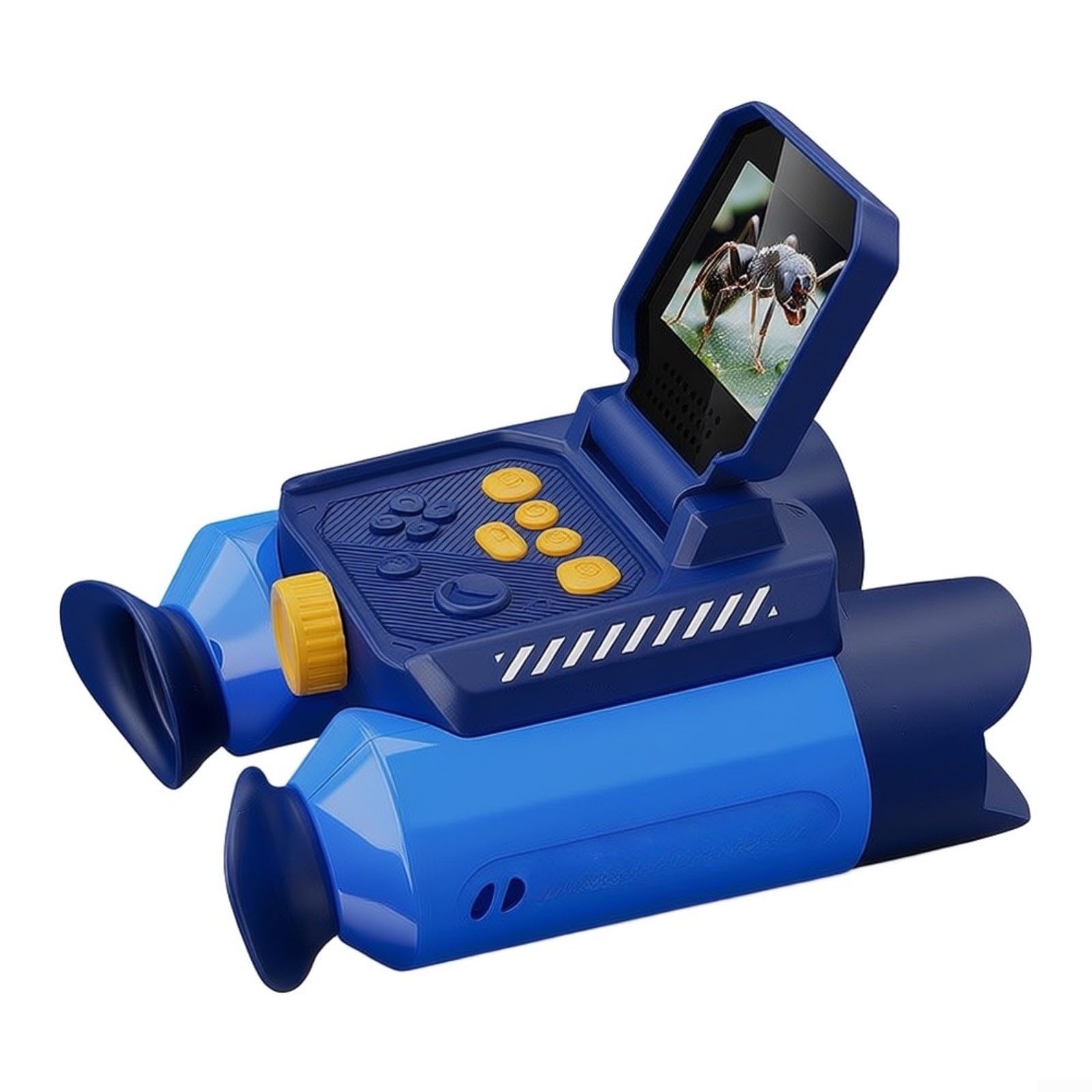 Risveglio - Prismáticos digitales con cámara de zoom de 48 MP, pantalla de 2.4 pulgadas para telescopio de visión nocturna para observación de aves, caza, senderismo, viajes, adultos (390 azul)