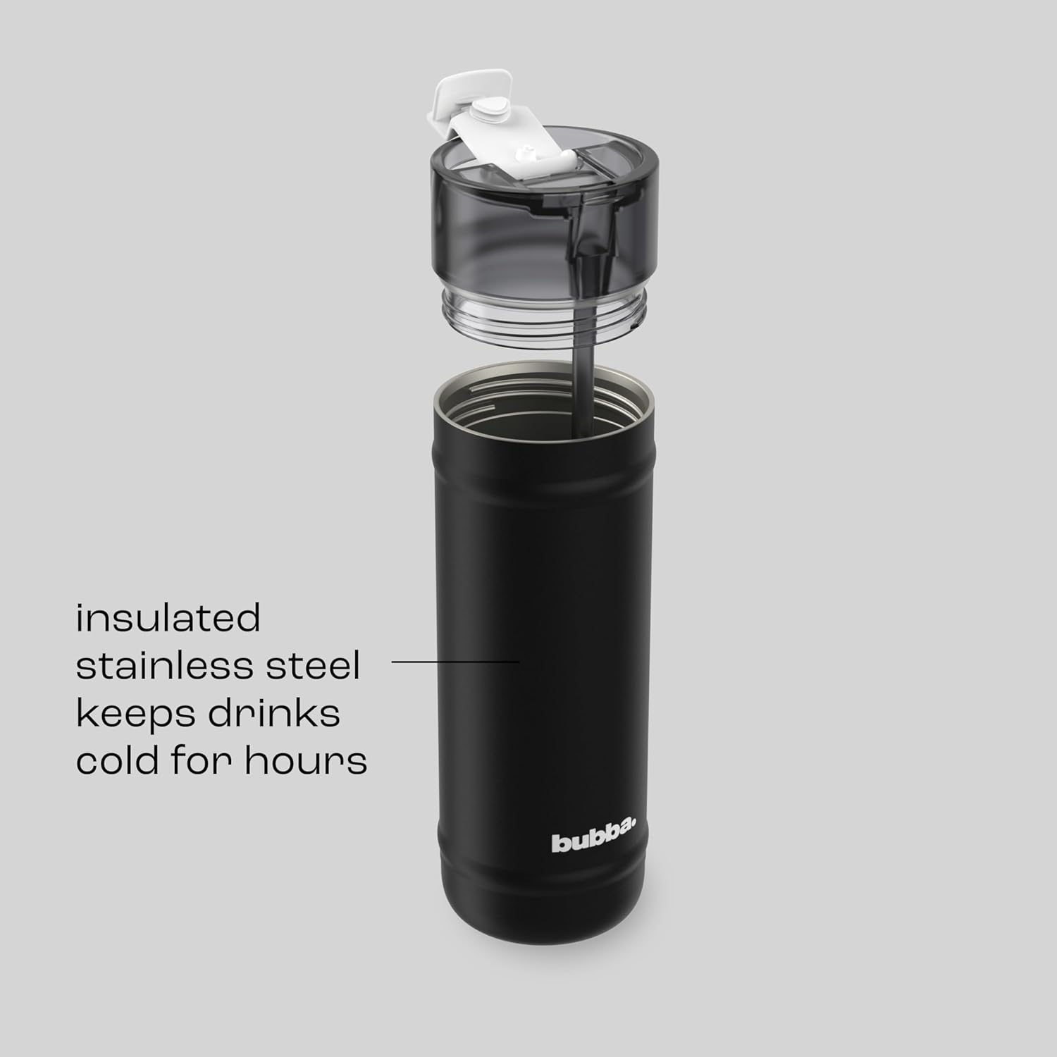 bubba 32 oz Dualsip Insulated Stainless Steel Water Bottle with Straw - Reusable, Leakproof, Lightweight, Dishwasher Safe, Lead-Free and BPA-Free, Office Siren - Image 5