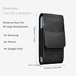 Dual Phone Holster Pouch Suitable for iPhone 17/16/15/14/13/12/11/17Pro/16Pro/15Pro/14Pro/13Pro/12Pro, Samsung, Motorola with Wallet Holster Card Holder,Phone Case Pouch Protective Holster
