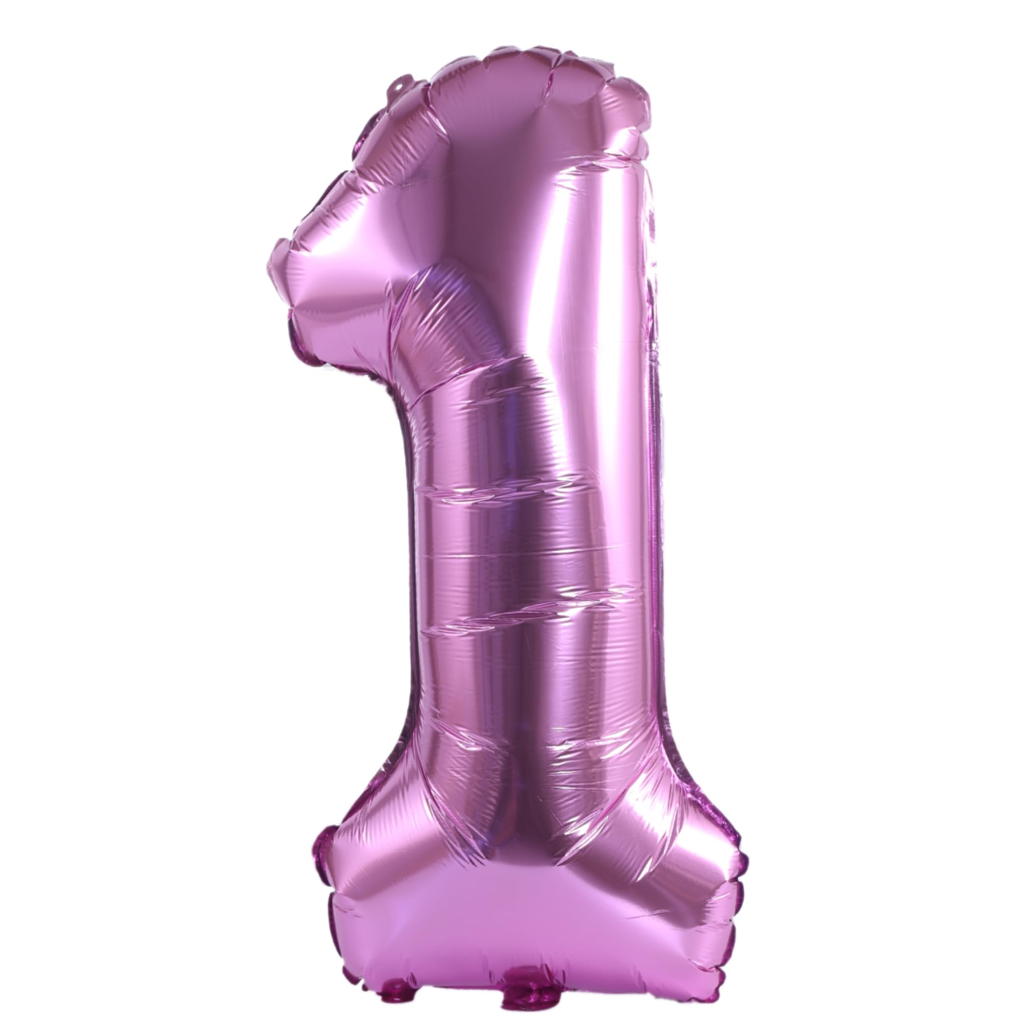 YPSelected 32 Inch Large Foil Helium Number Balloon Birthday Wedding Party 0-9 (Pink, 1)