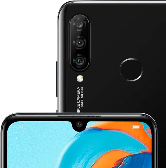 HUAWEI P30 Lite 128 GB 6.15 inch FHD Dewdrop Display Smartphone with MP AI Ultra-wide Triple Camera, 4GB RAM, Android 9.0 Sim-Free Mobile Phone, Single SIM, UK Version, Black