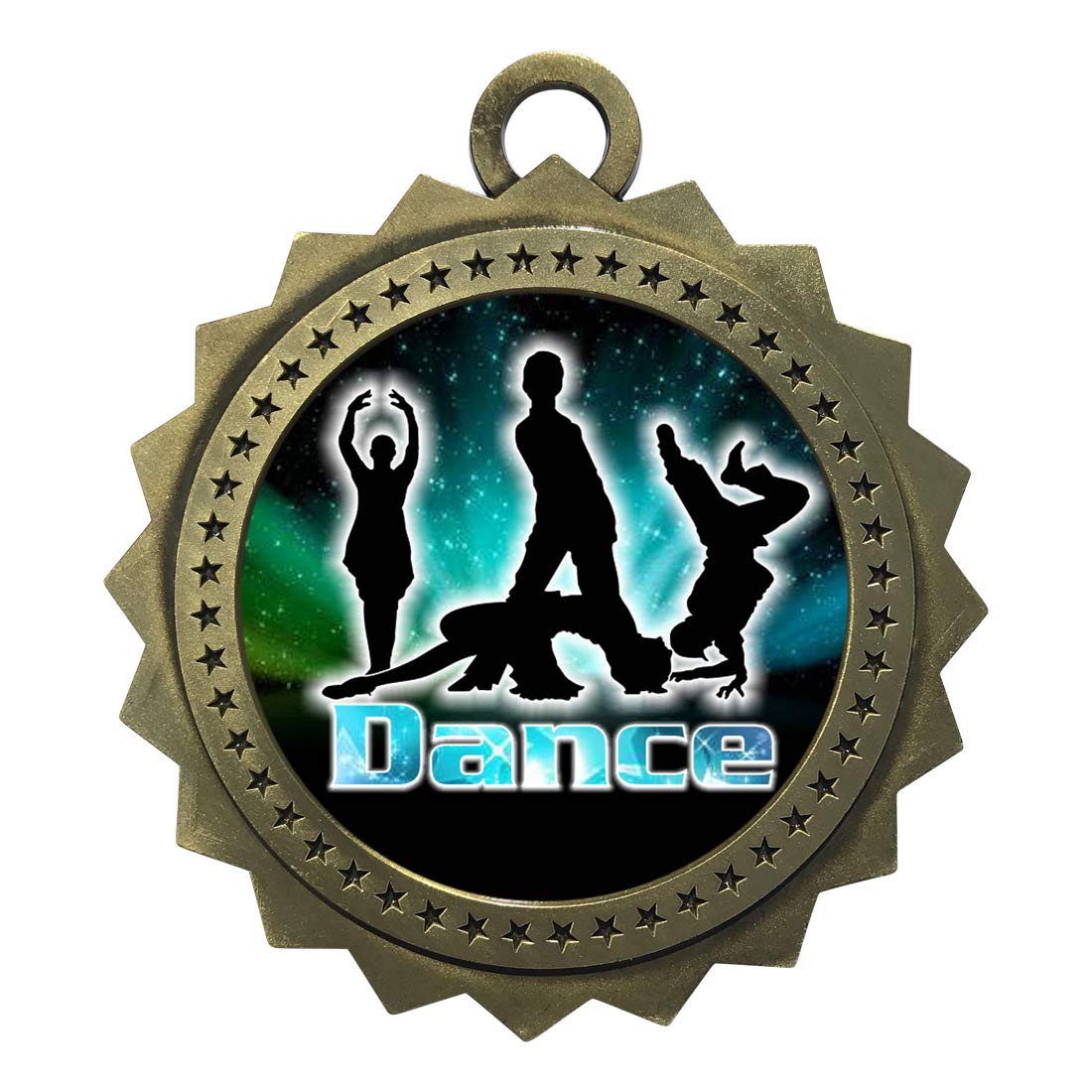 10 PK of Modern Dance Gold Medals Trophy Award with Neck Ribbons D03-FCL461
