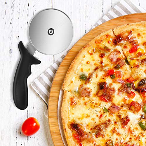 YasTant Premium Pizza Cutter – Super Sharp Pizza Wheel, Smooth Slicer for Pizza Lovers, Super Heavy Pizza Cutters with 4 inch Large Wheel and Handle, Ideal for Pies, Waffles, Cookie Doughs - Thumbnail 2