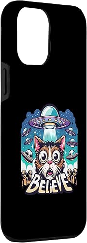 Miniatura 3 de iPhone 13 Pro Max Believe in Ufo - Alien Believer funny cat Case