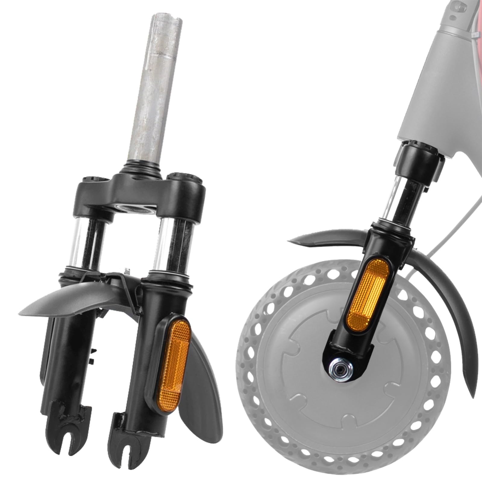 Kit de Suspension Avant Fourche pour M365 Pro Pro2 1S kit de Suspension Avant + Garde-Boue Avant + Support de Pied pour Scooter électrique Accessoire Modification Trottinette
