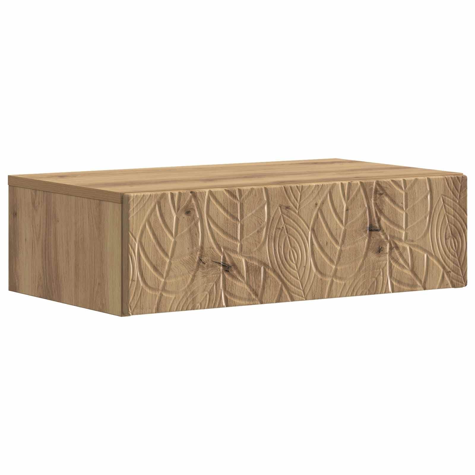 Mesa auxiliar de pared roble Artisan de 87cm para pasillo