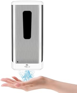 Automatischer Seifenspender, Jewaytec 1000ML Wandmontage Edelstahl Design Desinfektionsspender Sensor Auto Touchless Flüssigkeitsspender für Hotel, Büro, Haus, Restaurant, Silber