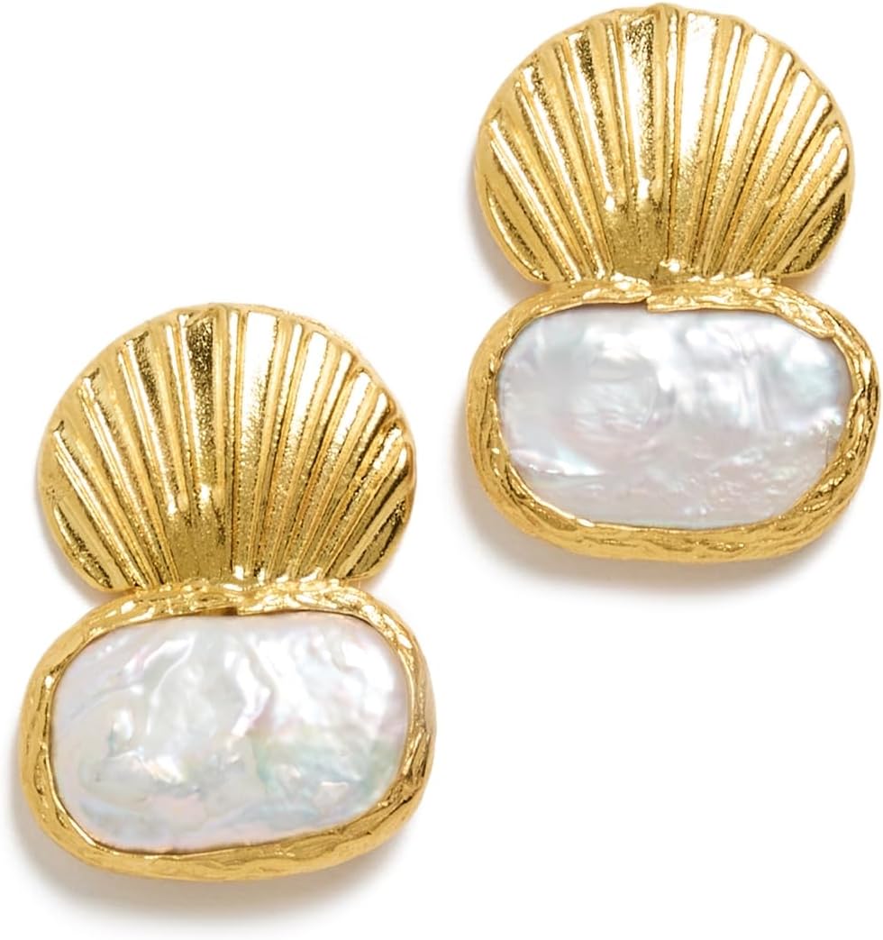 Maison Irem Women's Seabelle Earrings, Pearls, Off White, One Size