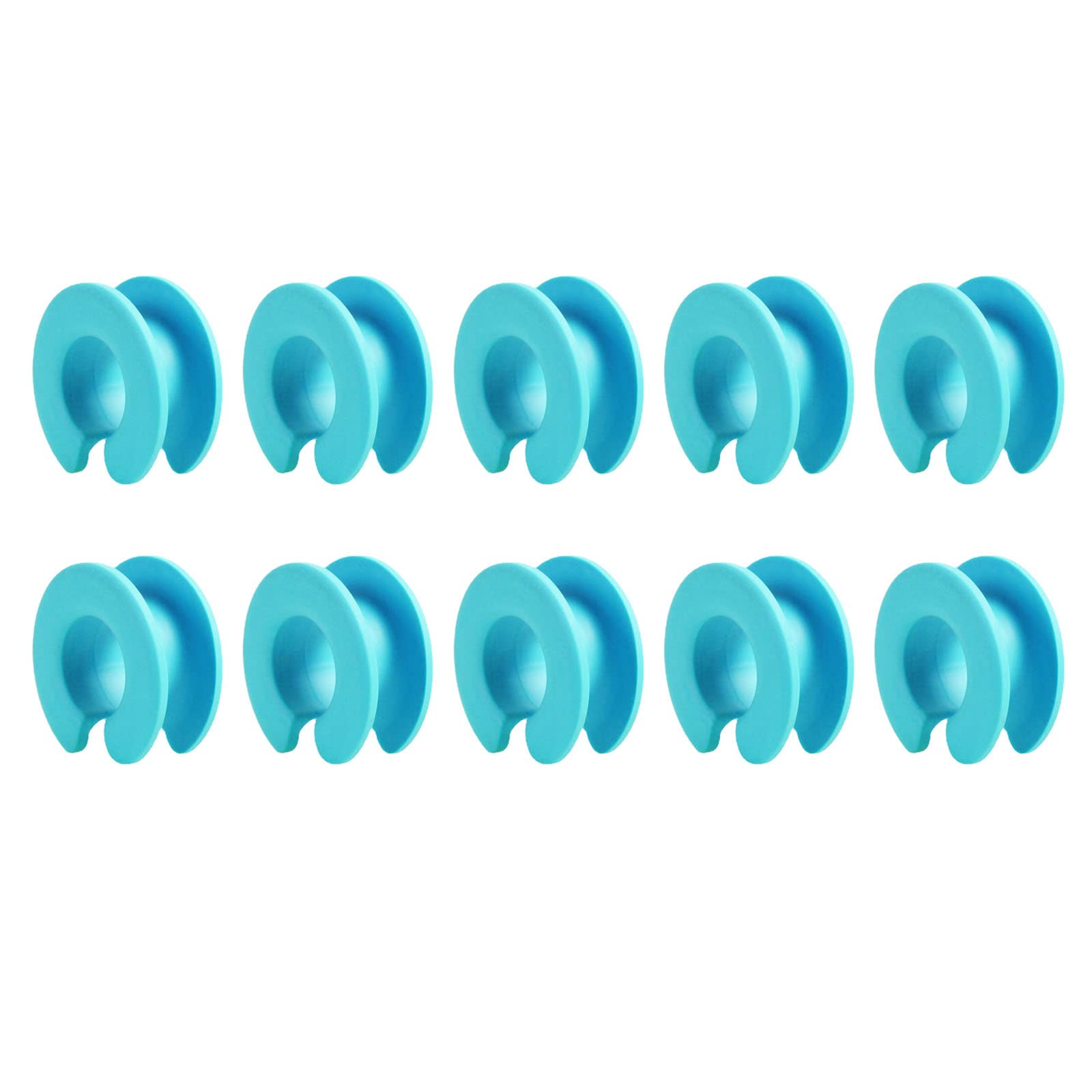 Meaktsmi Blue 10 Pack Windproof Clothes Hanger Fixed Silicone Hook Anti-Off Clothesline Fixing Buckle Spacer